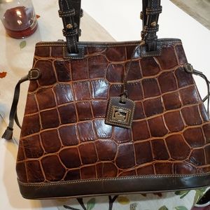 Dooney leather bucket bag